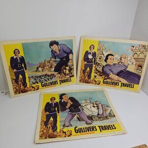 3 Gulliver's Travels Lobby Cards 1957 Max Dave Fleischer NYA Pictures USA